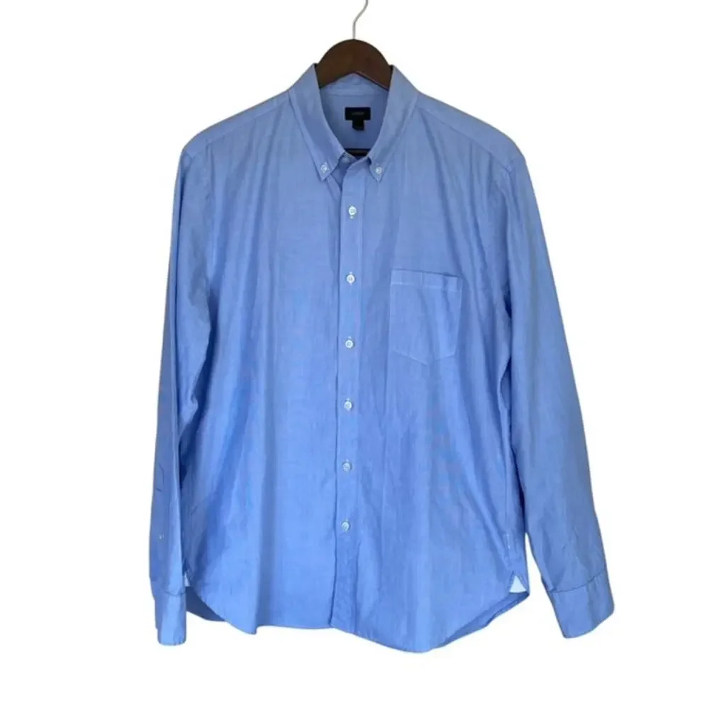 J. Crew Light Blue Long Sleeve Button Down Shirt - Large